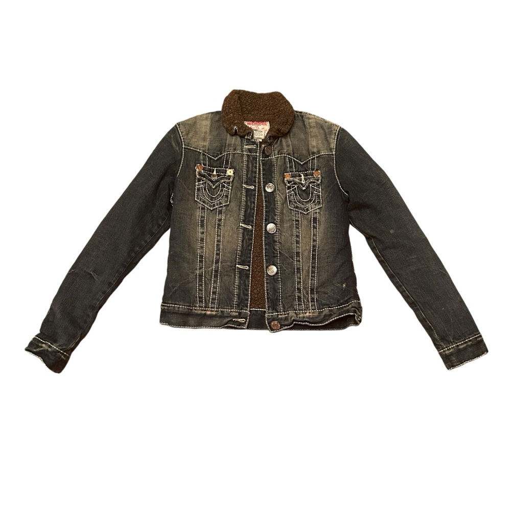 True Religion Denim Sherpa jacket size large